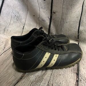 Vintage GBX Leather Shoes Mens 8 Lace Up Y2K Casual Preppy Ripper Black Academia